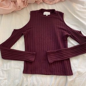 Kendall & Kylie PurpleCut Out Long Sleeve Shirt
